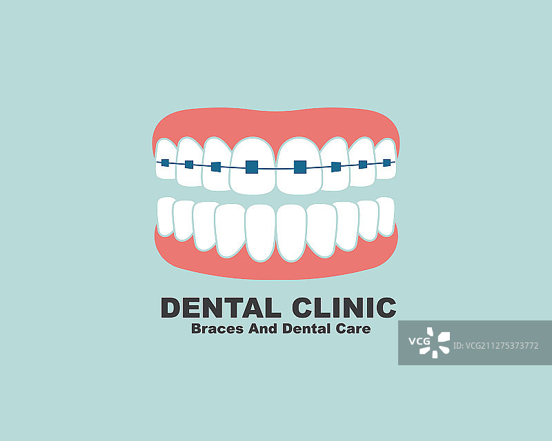 牙科诊所图标Logo设计图片素材