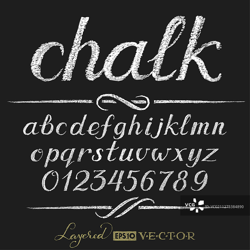 粉笔字母图片素材