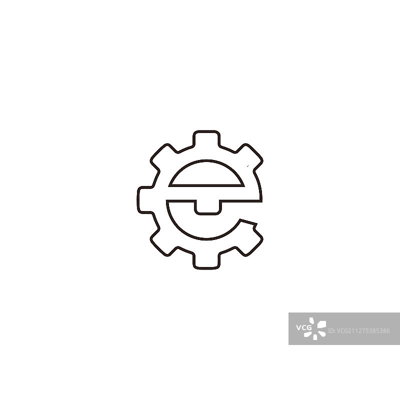 首字母e标志概念设计图片素材