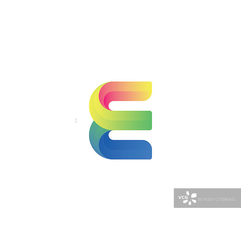 首字母e标志概念设计图片素材