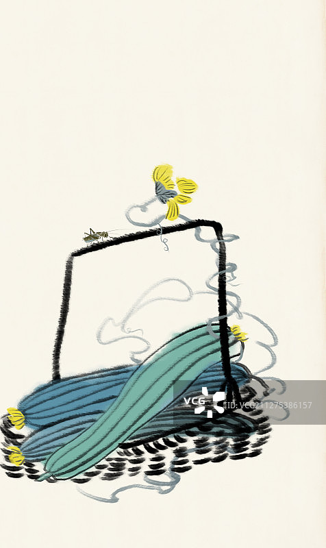 国画 写意风景静物图片素材