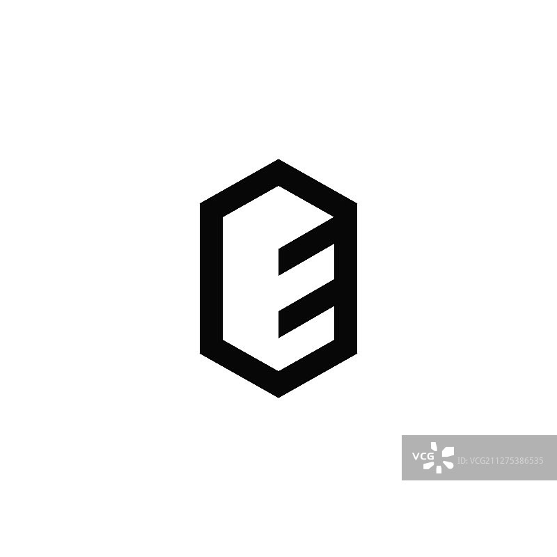 首字母e标志概念设计图片素材