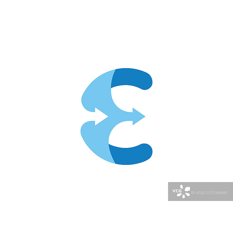 首字母e标志概念设计图片素材