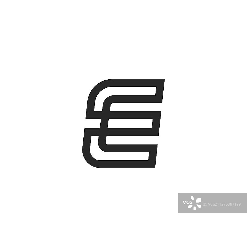 首字母e标志概念设计图片素材