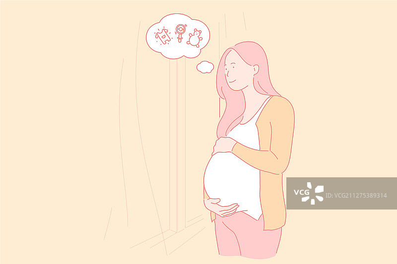 怀孕生育：女性身体状况图片素材