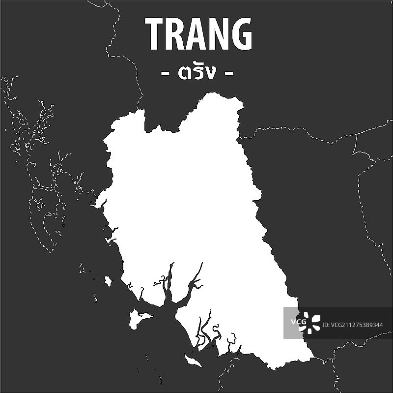 泰国董里府地图图片素材