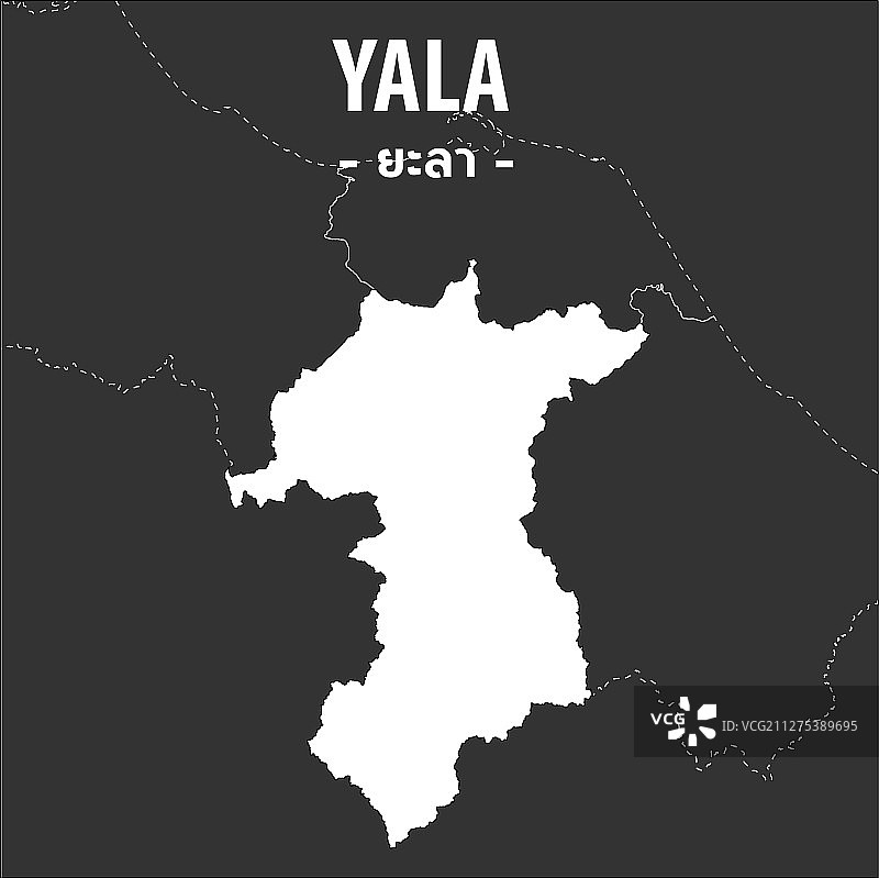 泰国亚拉府地图图片素材