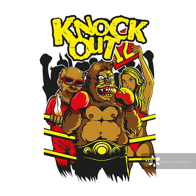 拳击场地上的Grozilla图片素材