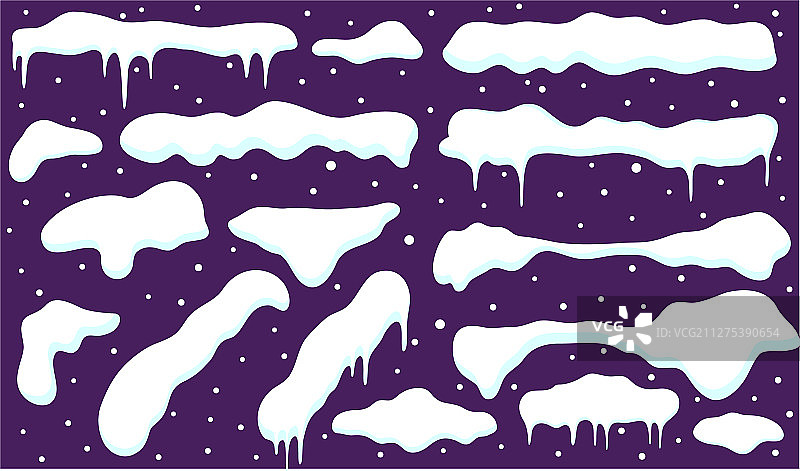 冬季卡通雪帽套装图片素材