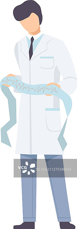 带有检查清单的男人心脏病医生图片素材