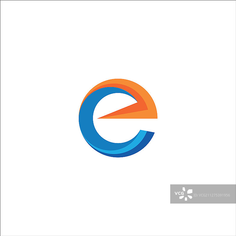 首字母e标志概念设计图片素材