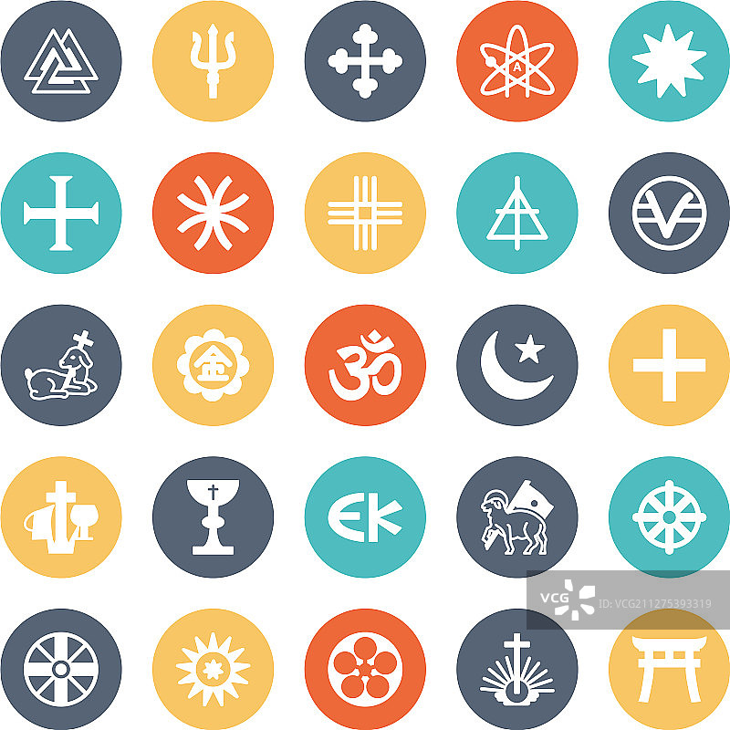 宗教图标合集图片素材