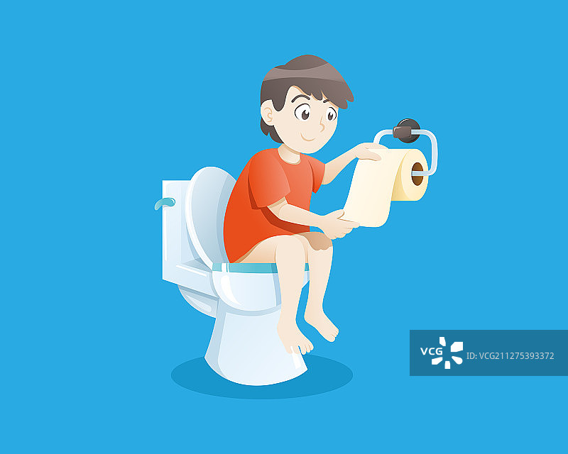 男孩使用马桶图片素材