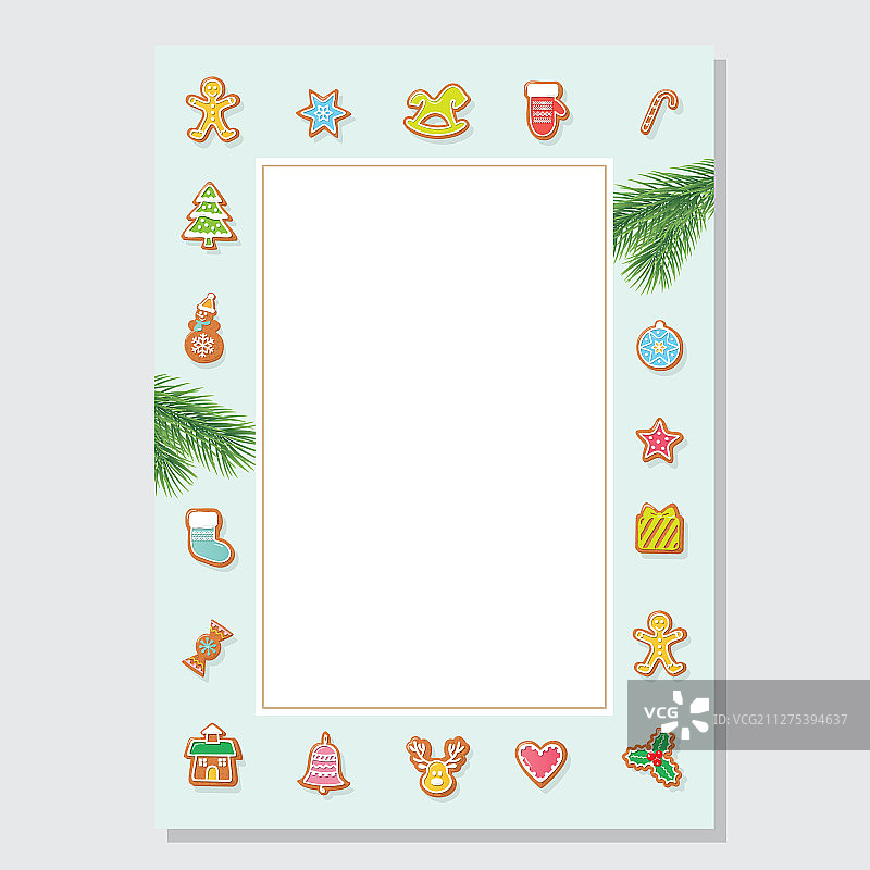 圣诞节信纸A4空白模板图片素材