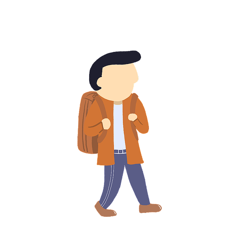 元素：旅行扁平化人物图片素材