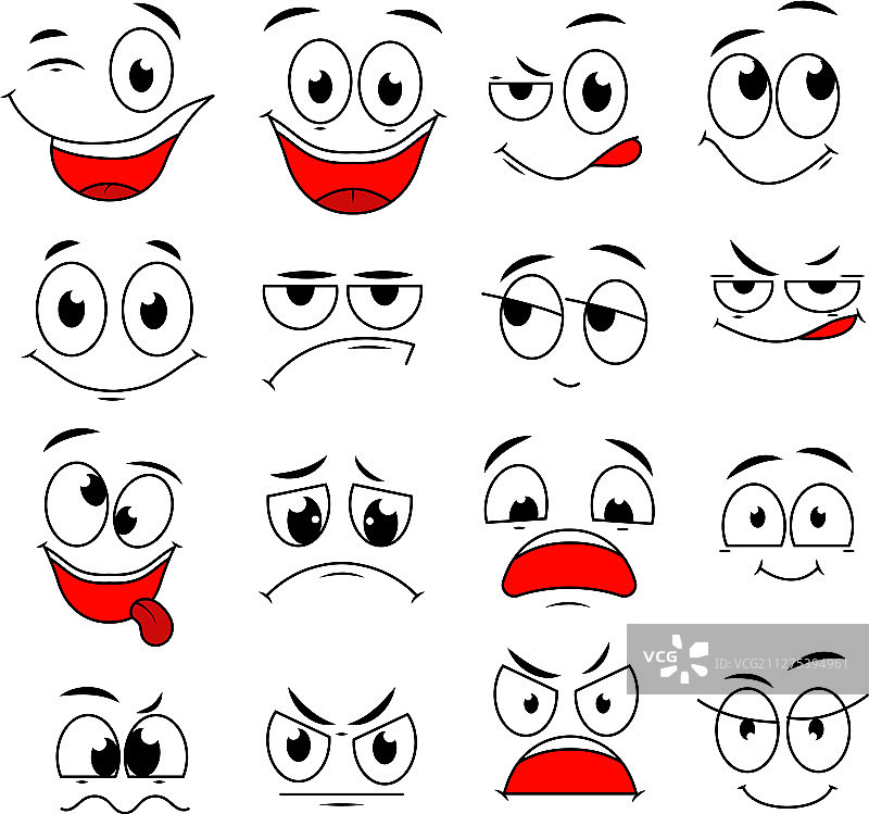 卡通表情可爱面部元素眼睛图片素材