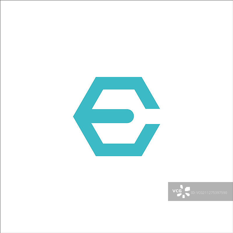 首字母e标志概念设计图片素材