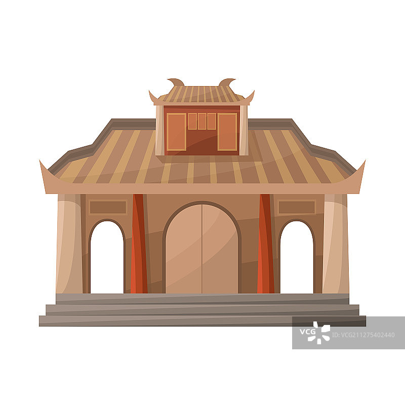 孤立的寺庙和河内标志图片素材