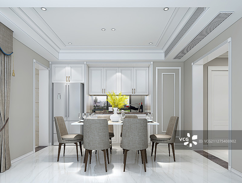 奢华家庭餐厅图片素材