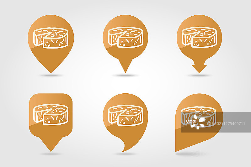 带霉菌软奶酪图钉地图图标图片素材