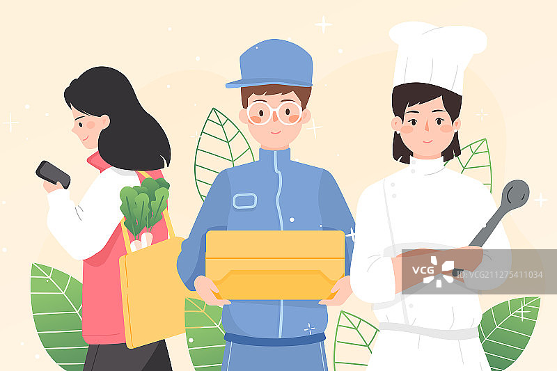 卡通五一劳动节职业工作劳动人民光荣风景矢量插画图片素材