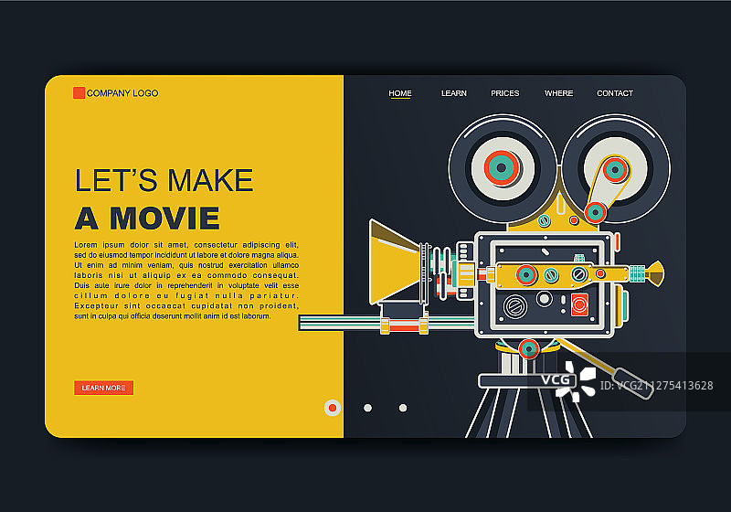 电影视频制作着陆页图片素材