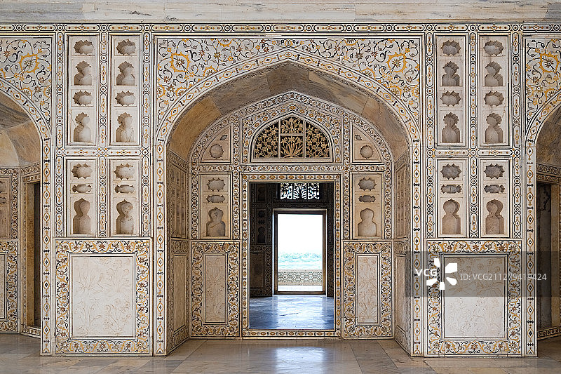 泰姬陵内部图案图片素材