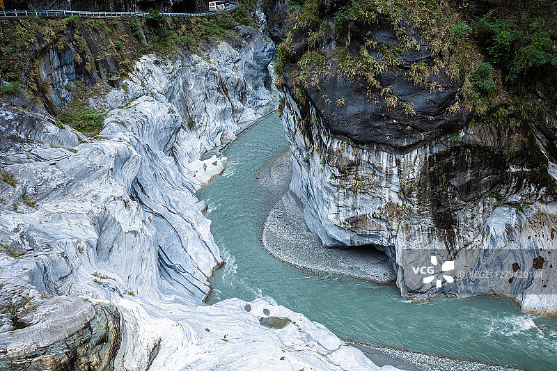 中国台湾花莲县太鲁阁大峡谷地貌风景图片素材