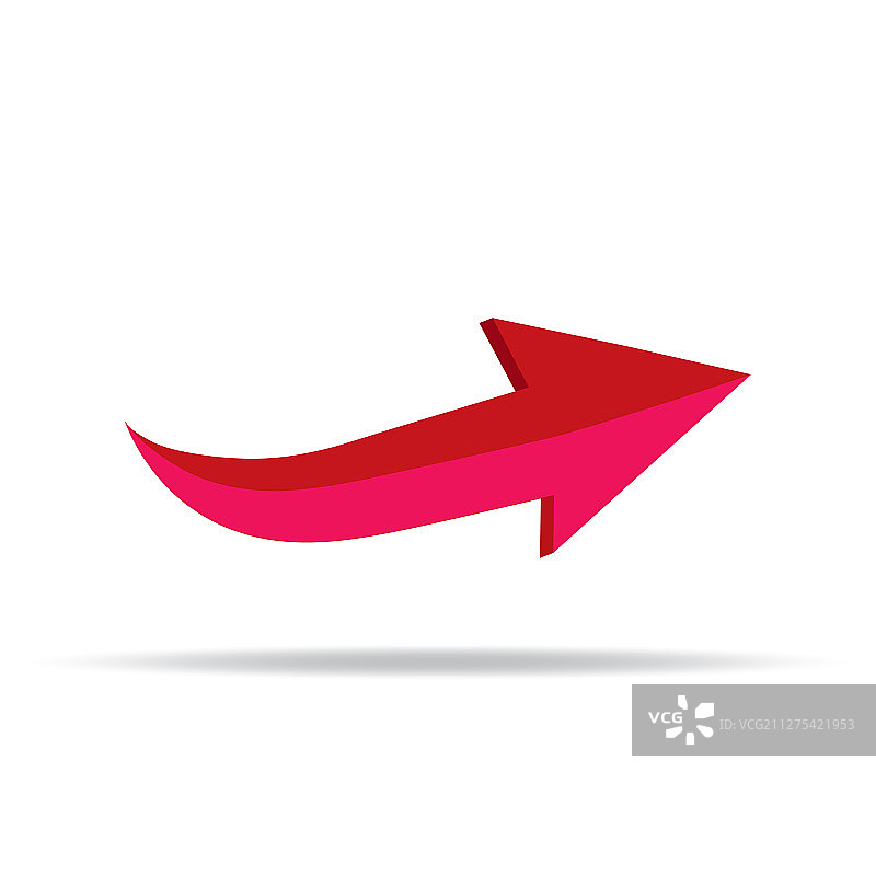 白色背景上的红色箭头图片素材