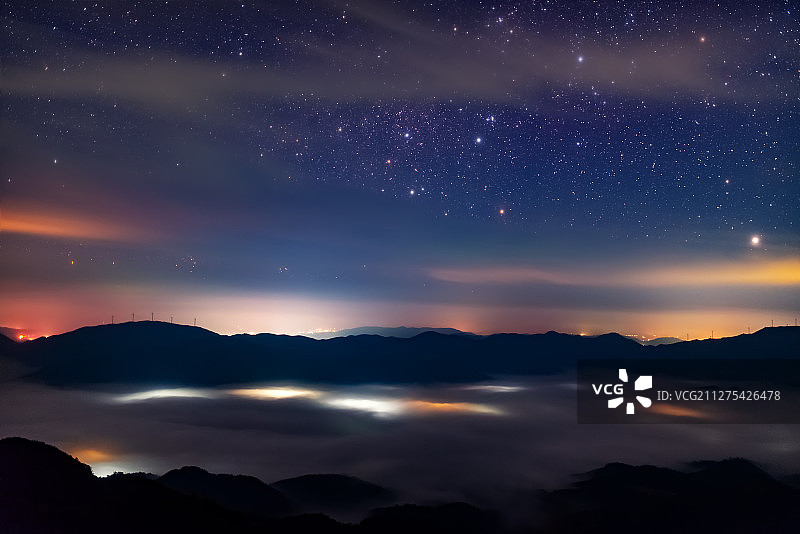 梦幻云海星辰图片素材