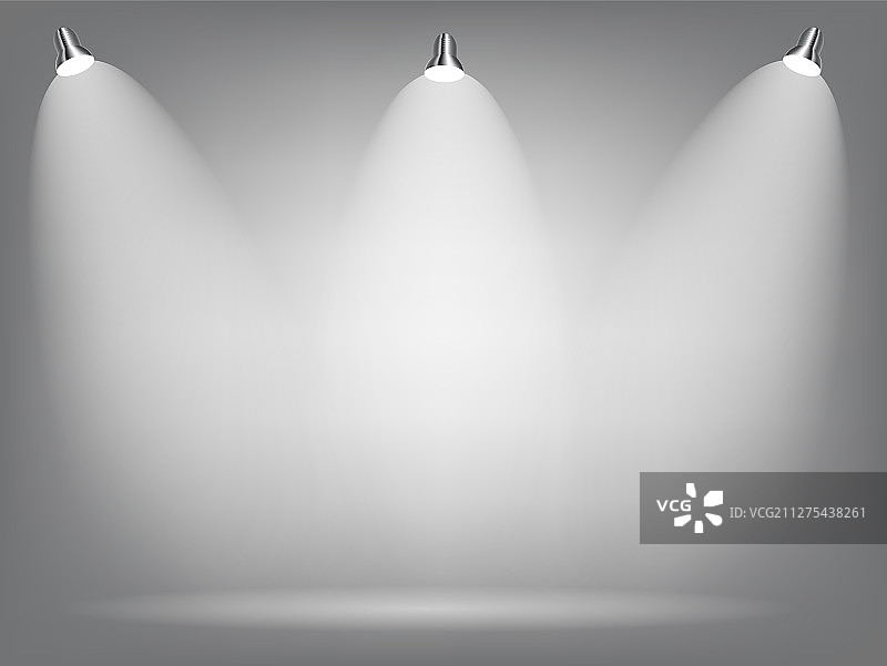 带有逼真明亮投影仪照明灯图片素材