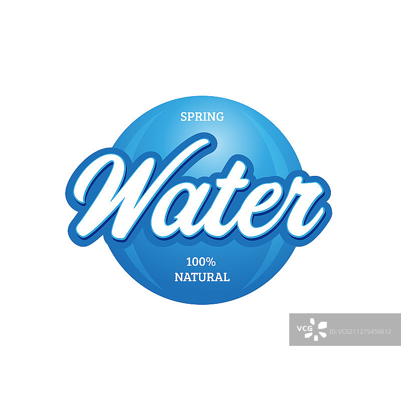 蓝色复古水象星座字样图片素材