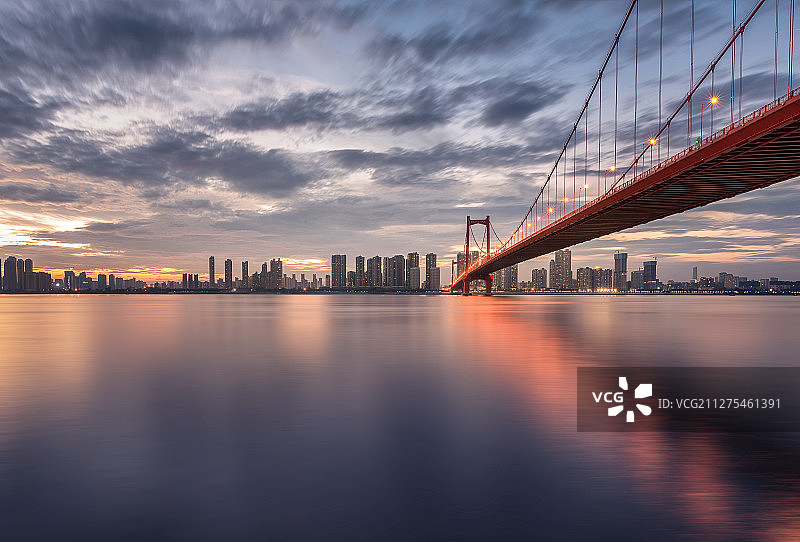 武汉鹦鹉洲长江大桥图片素材