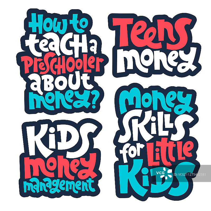 儿童金融字体图片素材