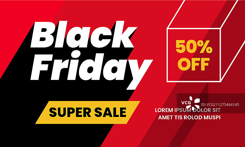 黑色星期五超级促销50%折扣海报背景图片素材