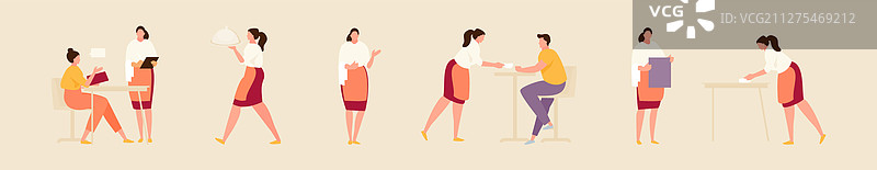 女服务员合集图片素材