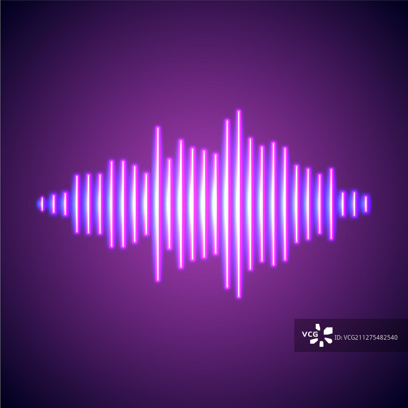 夜生活霓虹音乐波浪图片素材
