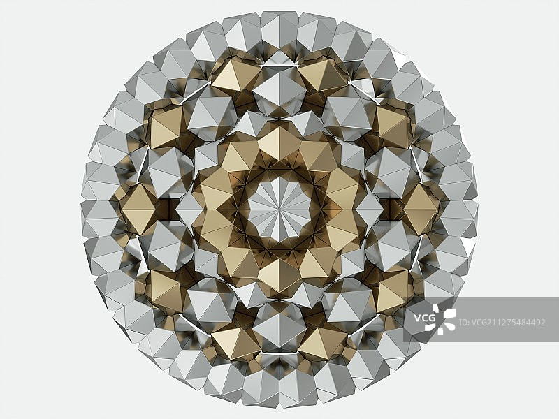金银色低多边形组成的背景图形图片素材