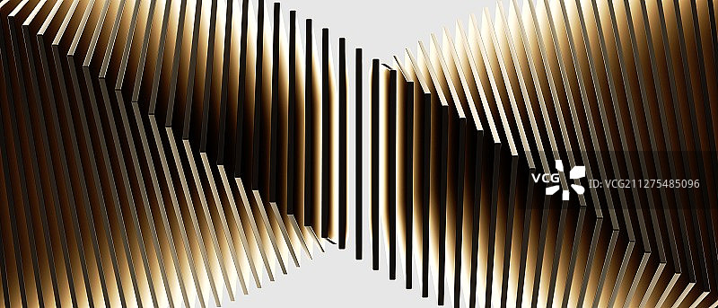 立体金属片旋转扭曲组成的抽象几何图形图片素材