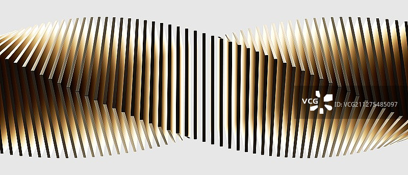 立体金属片旋转扭曲组成的抽象几何图形图片素材