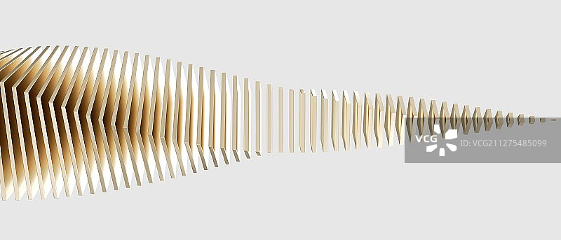 立体金属片旋转扭曲组成的抽象几何图形图片素材