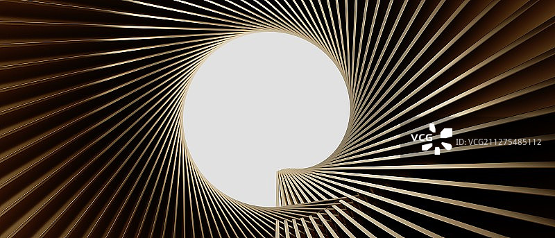 立体金属片旋转扭曲组成的抽象几何图形图片素材