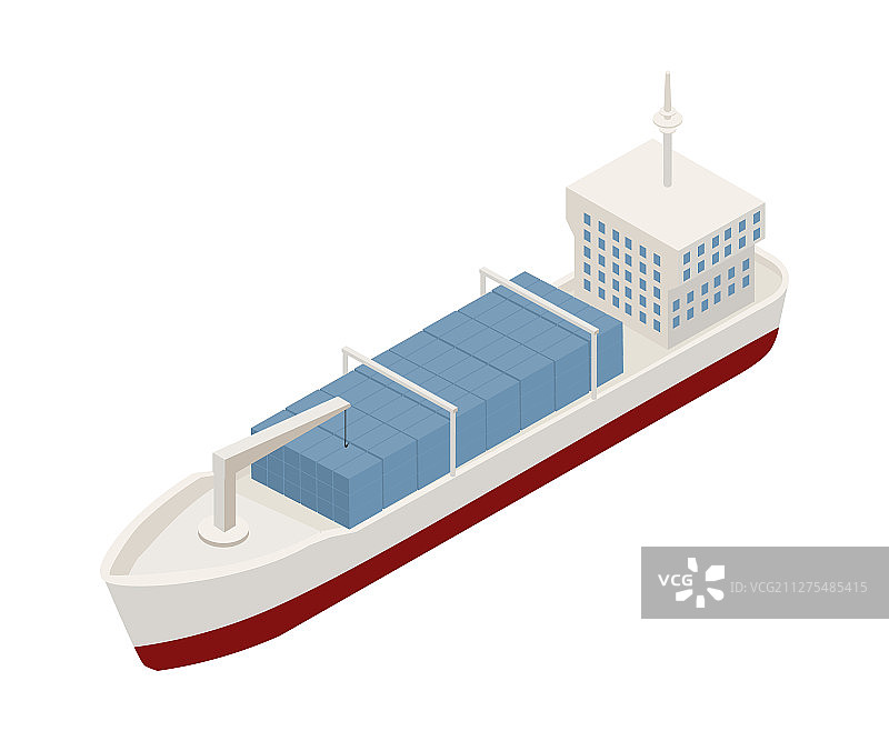 2.5D货船图片素材