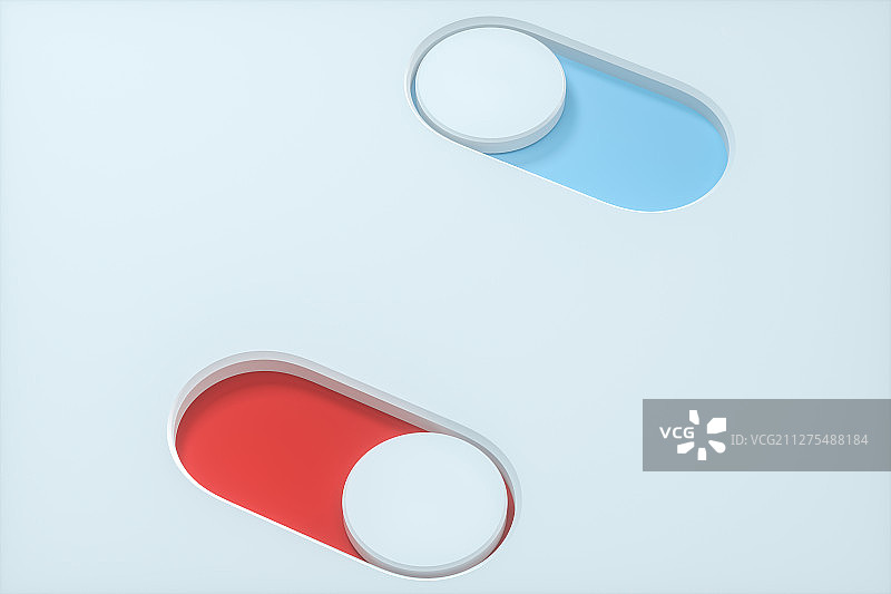 圆形滑块面板 三维渲染图片素材