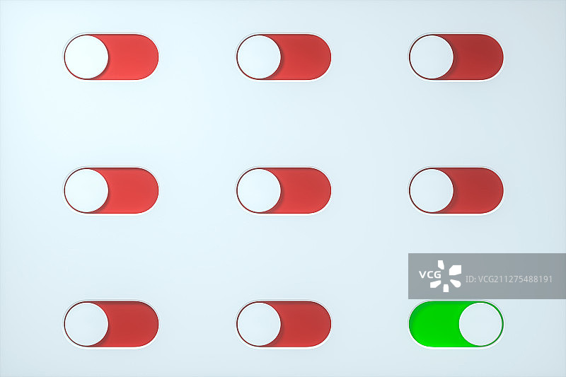 圆形滑块面板 三维渲染图片素材