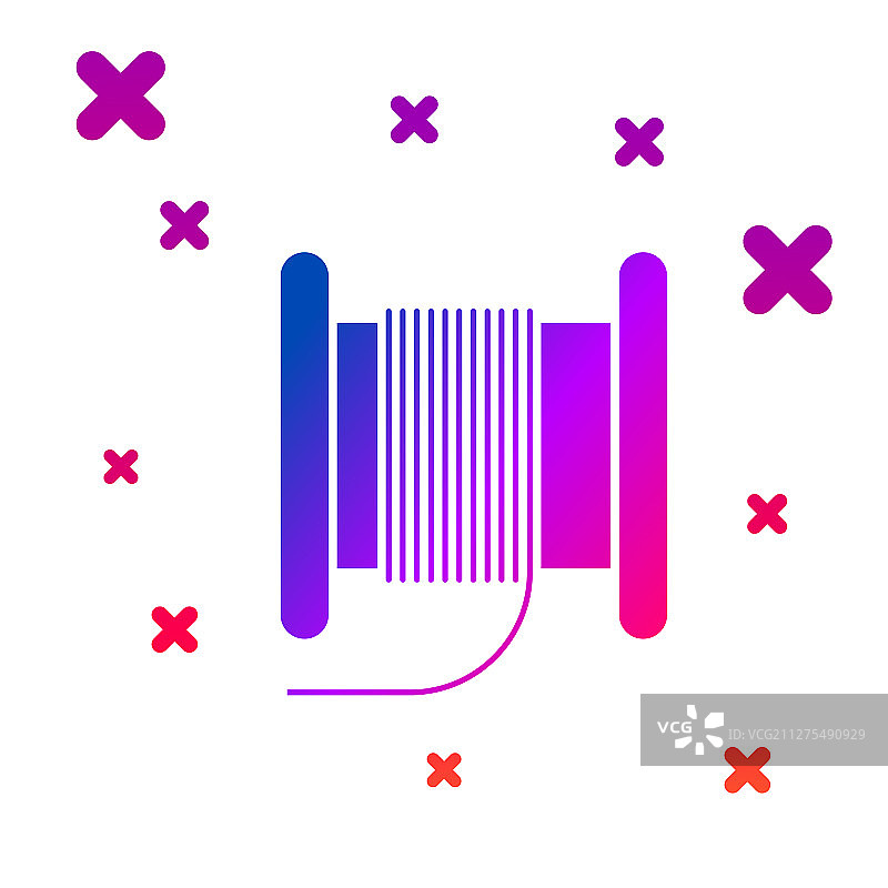 卷轴电缆彩色图标图片素材