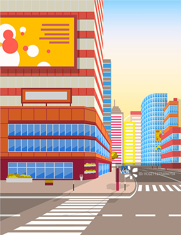 城市道路人行横道斑马线图片素材
