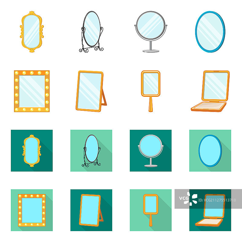 设计反射和碎片符号集图片素材