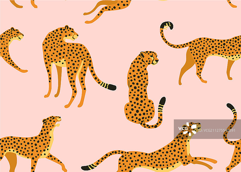 抽象豹纹无缝纹理图片素材