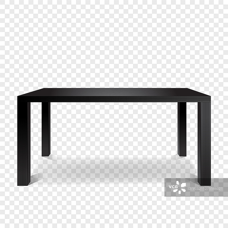 黑色光面桌子正面图图片素材